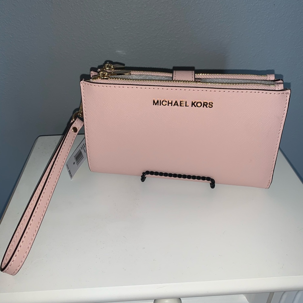 Michael Kors LG Double Zip Wristlet Wallet
